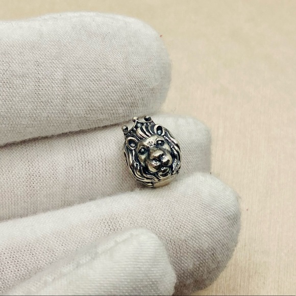 EUC Pandora 791377 Sterling Silver King of the Jungle Lion Animal Bead - Picture 4 of 8